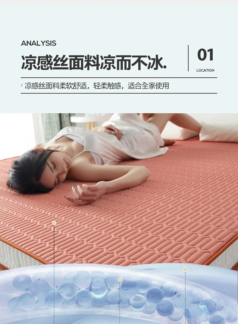 Description Picture 6 of itemFive-star hotel soft mattress does not collapse latex foldable cool silk memory cotton thickened 10cm tatami mats