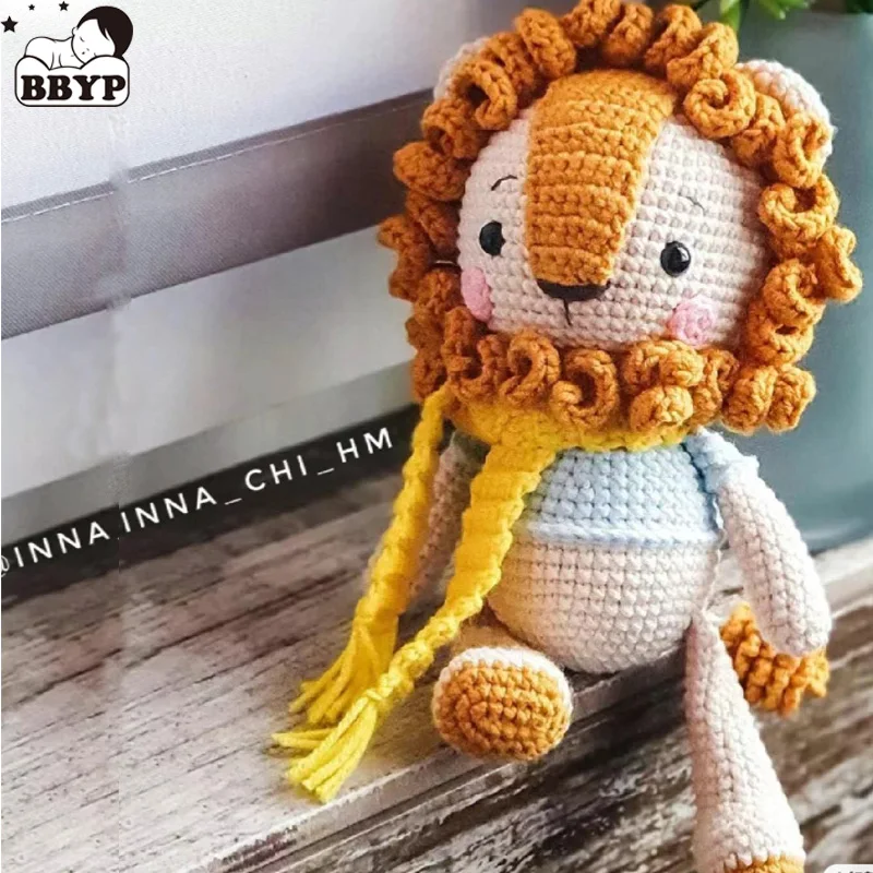 

Amigurumi слон лев Кукла Малыш мягкие животные Кукла kawaii ручной работы вязаный плюшевый Лев игрушка новорожденный сопровождение куклы декор комнаты