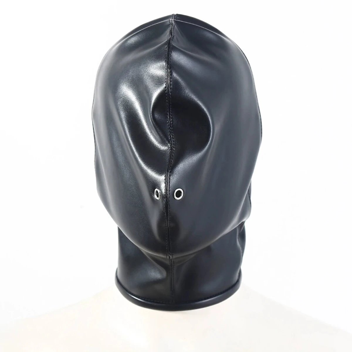 BDSM mask soft full head cover bondage hood harness 18+ pu leather adult bdsm gear sexy toys for men women restraints set.
