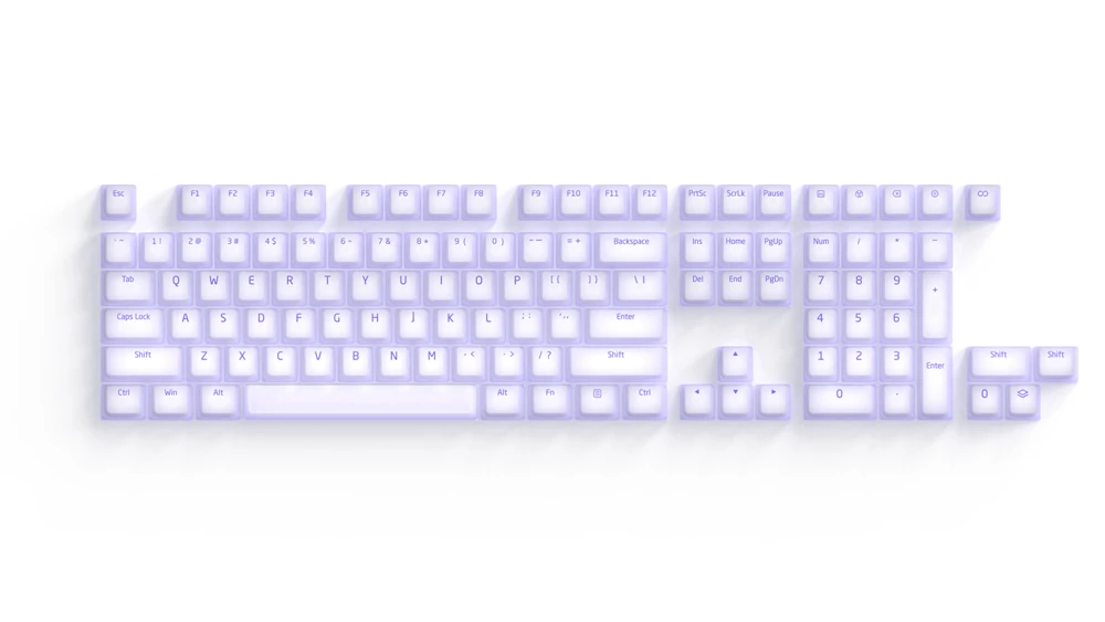 Nogi Cherry Profile Abs Silicone Keycap White Black Sakura