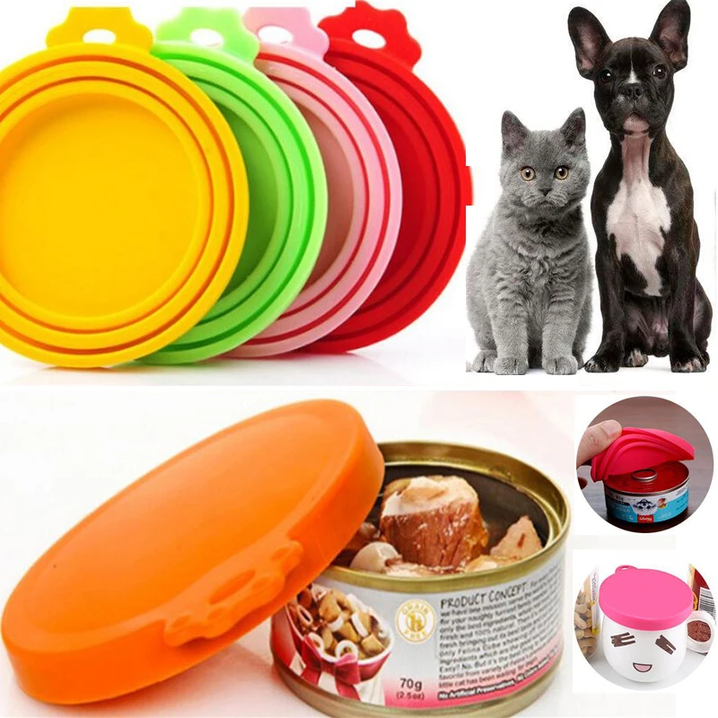 3 In 1 Reusable Food Storage Keep Fresh Tin Cover Cans Cap Pet Can Box