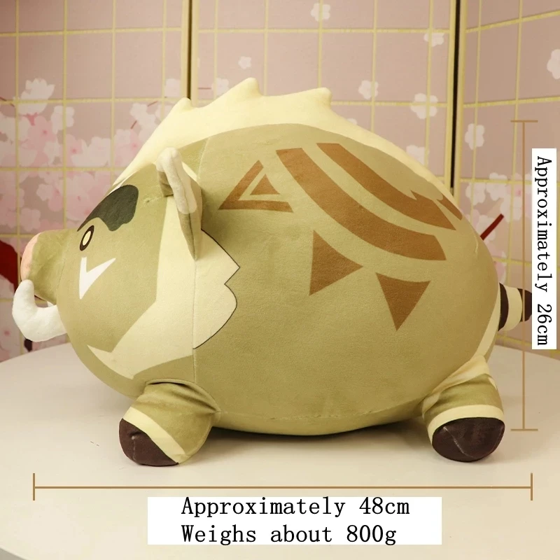 2021 New Game Genshin Impact Wild Boar King Plush Cushion Toy Corner Two-dimensional Doll Sleeping Gift Anime Peripheral