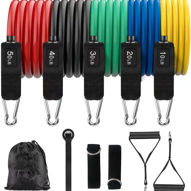 11Pcs Sport Rubber Band for Fitness Equipment Resistance Bands Elastic Band for Pulling Up Gym Exercise Training Body Sports 2