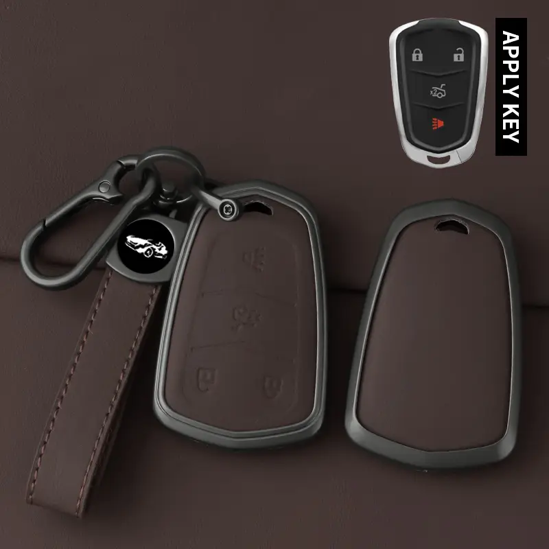 High Quality Leather Metal Car Key Case Cover Shell Fob for Cadillac 2015-2019 Escalade ATS CTS CT6 XTS XT5 SRX 3 4 5 6 Buttons - Image 10