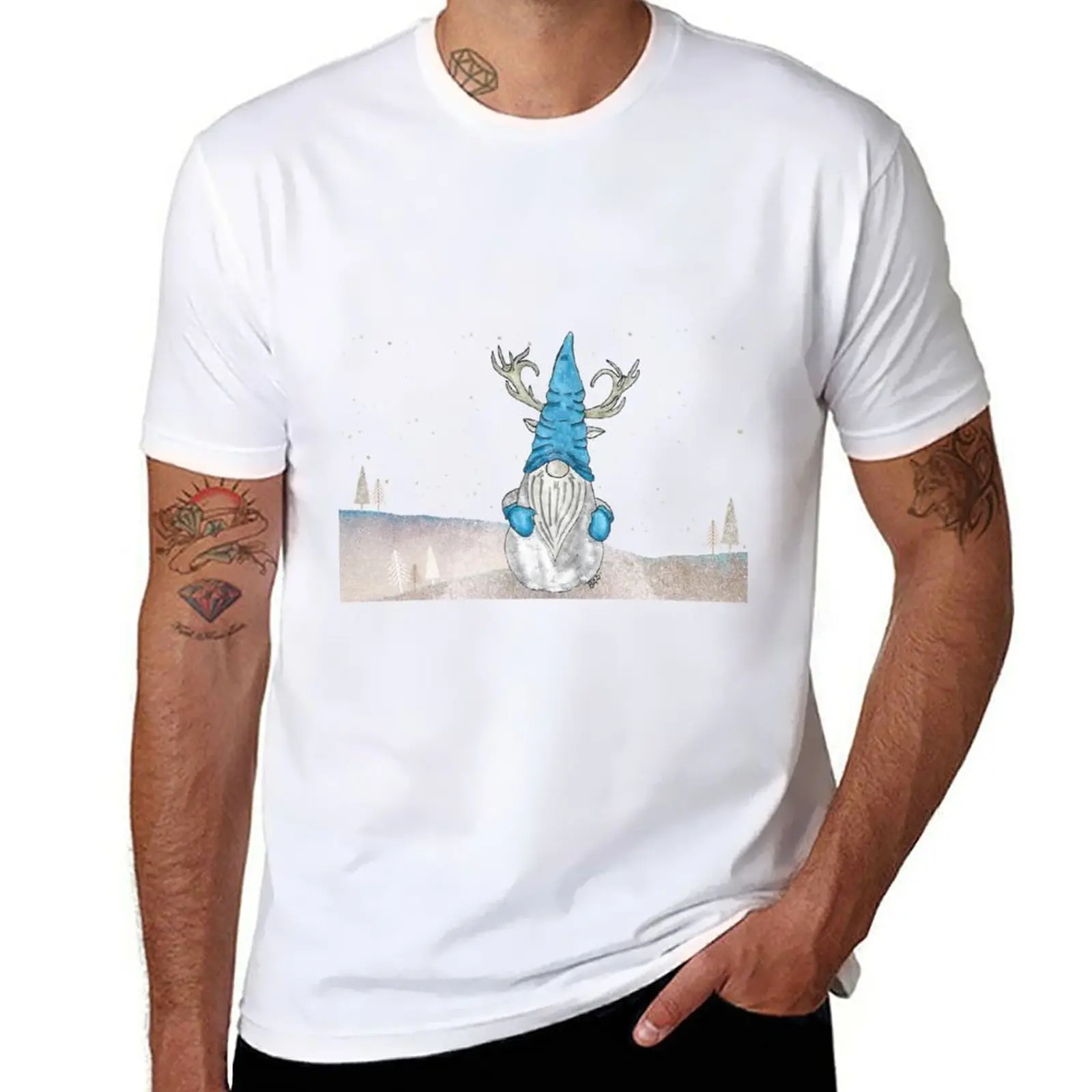 

New Reindeer Gnome T-Shirt black t shirts cute tops mens tall t shirts