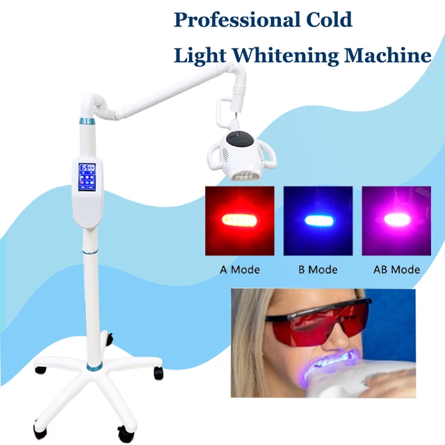Dental Whitening Instrument Stand Type 3 Color Cold Light Touch Screen Teeth Whitening Machine 10Pcs LED Fast Bleaching Dentist