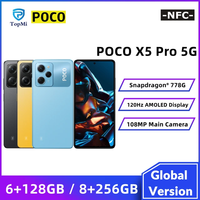 World Premiere】POCO X5 Pro 5G Global Version 128GB/256GB Snapdragon 778G  120Hz Flow AMOLED DotDisplay 108MP Camera 67W NFC - AliExpress