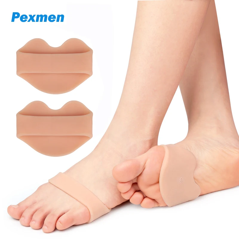 Pexmen 2Pcs Metatarsal Pads Ball of Foot Cushions for Forefoot and Sole Support Foot Pain Relief Metatarsalgia Mortons Neuroma 2pcs zinc alloy bearing housing 8mm 10mm 12mm 17mm hole ball bearing housing mounting bracket kp08 kp000 kp001 kp003