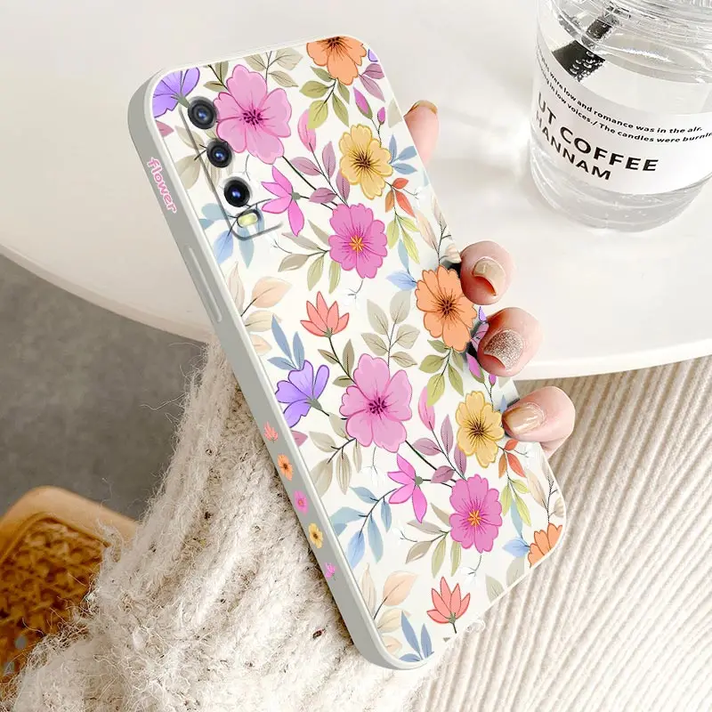 Colorful Flower Silicone Phone Case Cover