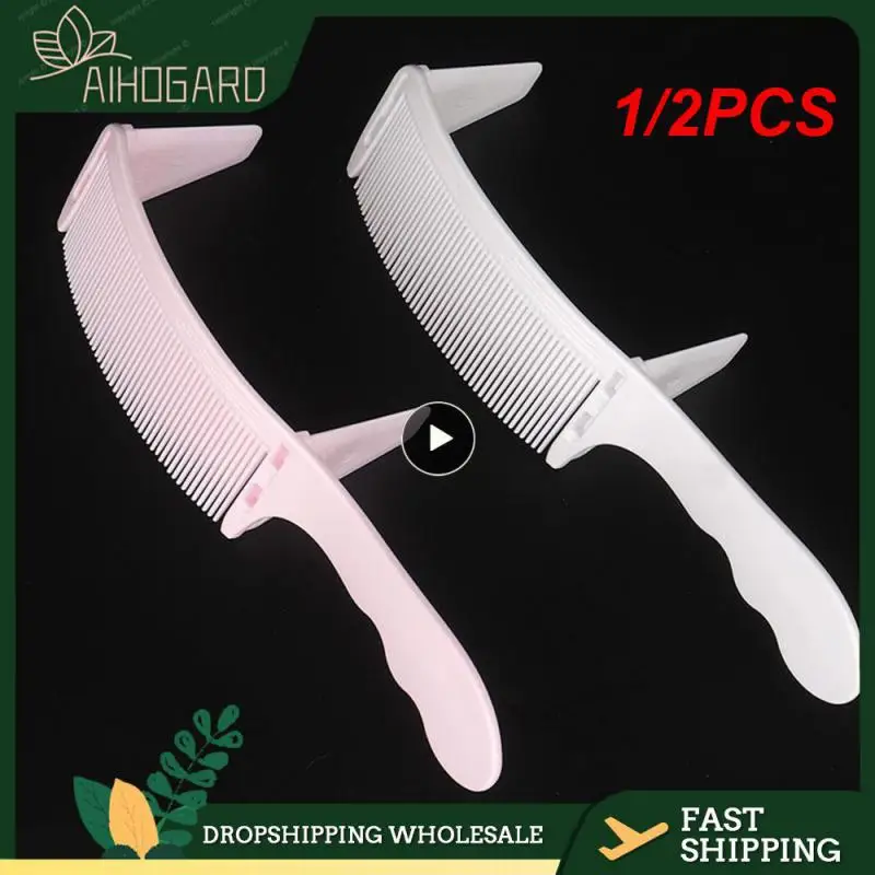 

1/2PCS Clipper Positioning Comb Positioning Partition S-shaped Arc Positioning Comb Comfortable Grip Adjustable Shape Comb S Arc