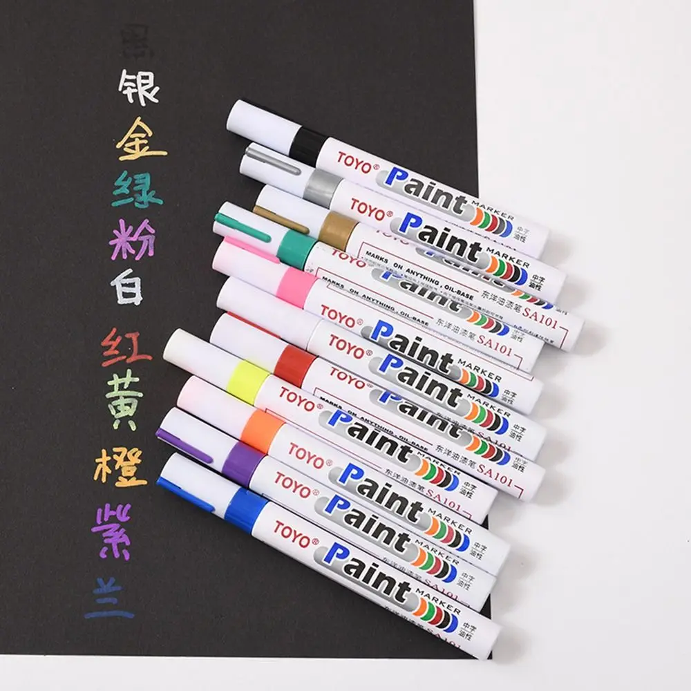 Waterproof Cars Wheel Tire Oily Mark Pen New No Fading Plastic Tire Marker Auto Rubber Tyre Paint Pen Car