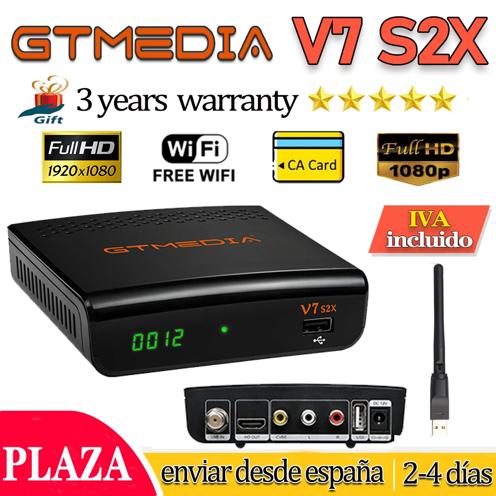 GTMEDIA V8NOVA/V8X DVB-S2X Digital Satellite Receiver Free To Air Built-in 2.4G WiFi TV Decoder Supports Intelsat 901 at 27.5°W 