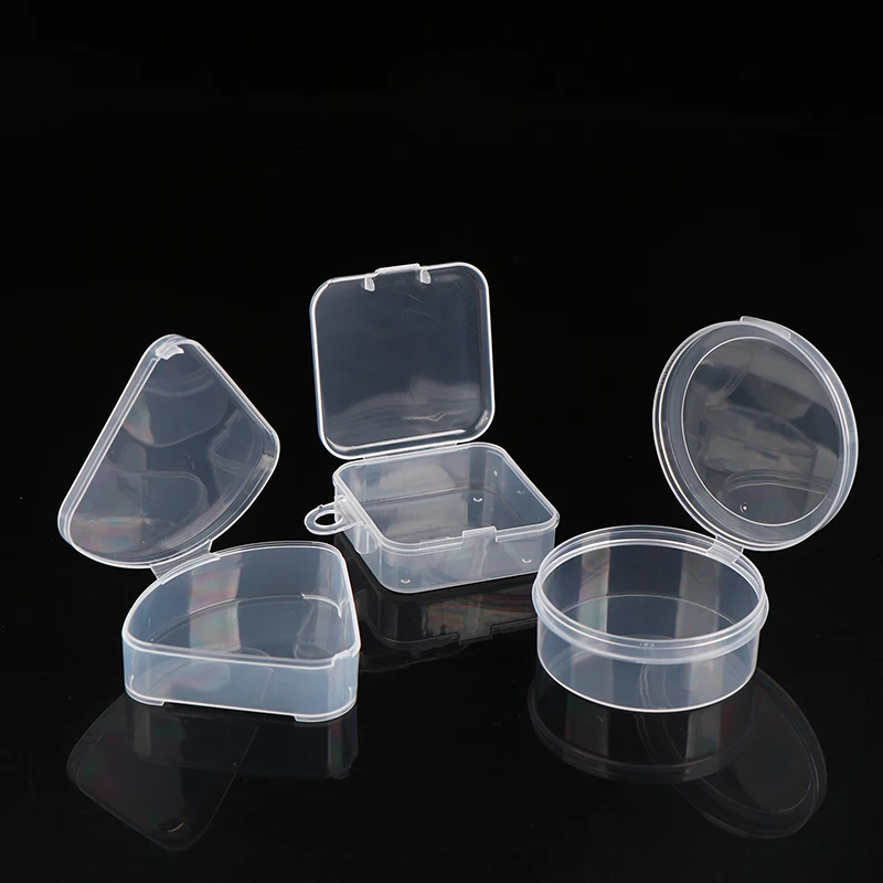 Plastic Box Case For Triangle/Round/Square Puff Transparent Sponge Puff Portable Travel Cosmetic Bags Cosmetics Storage Case 2