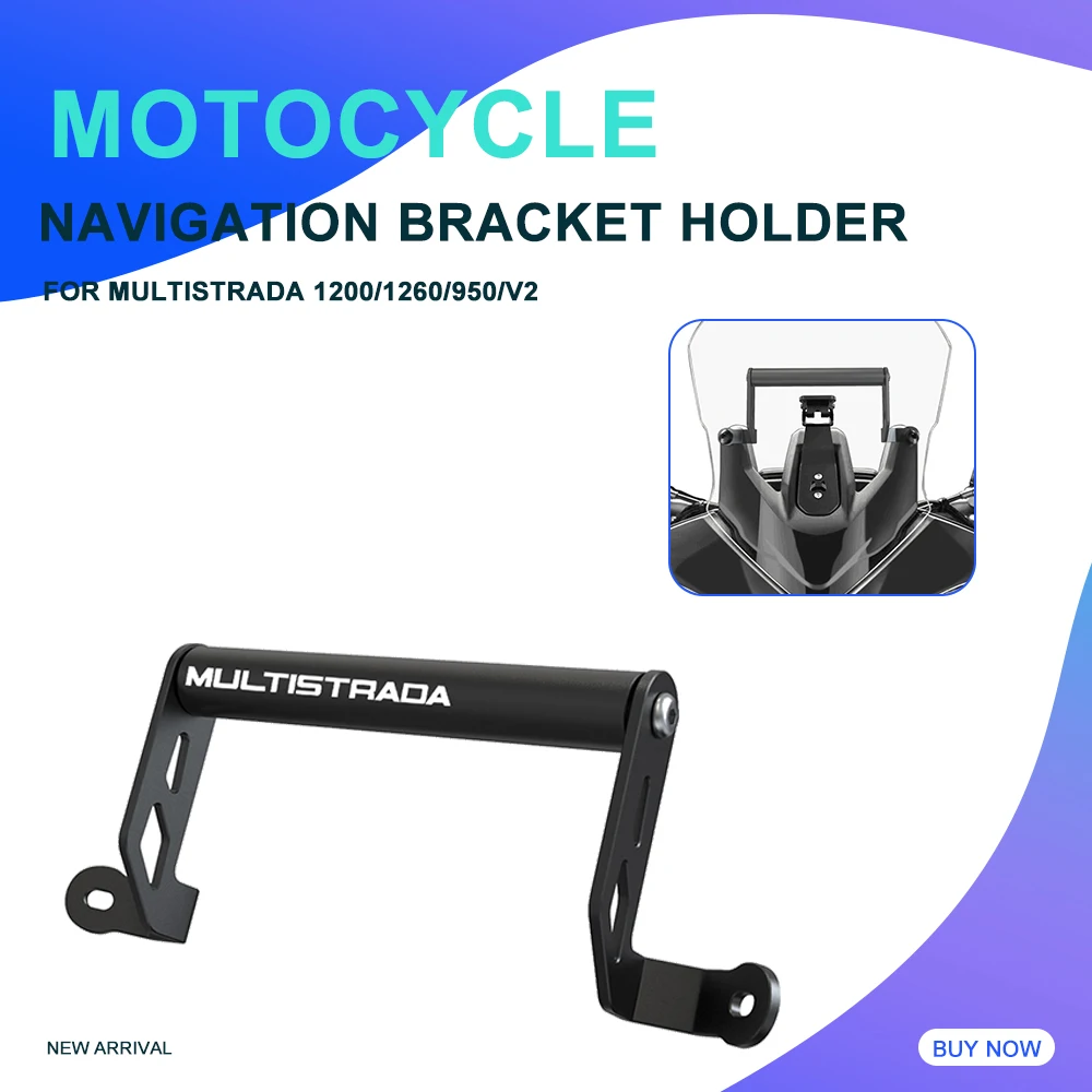 

For Ducati MULTISTRADA Multistrada 1200 / 1260 / 950 / V2 Motorcycle Phone Holder Stand GPS Navigation Plate Bracket 2023 2022