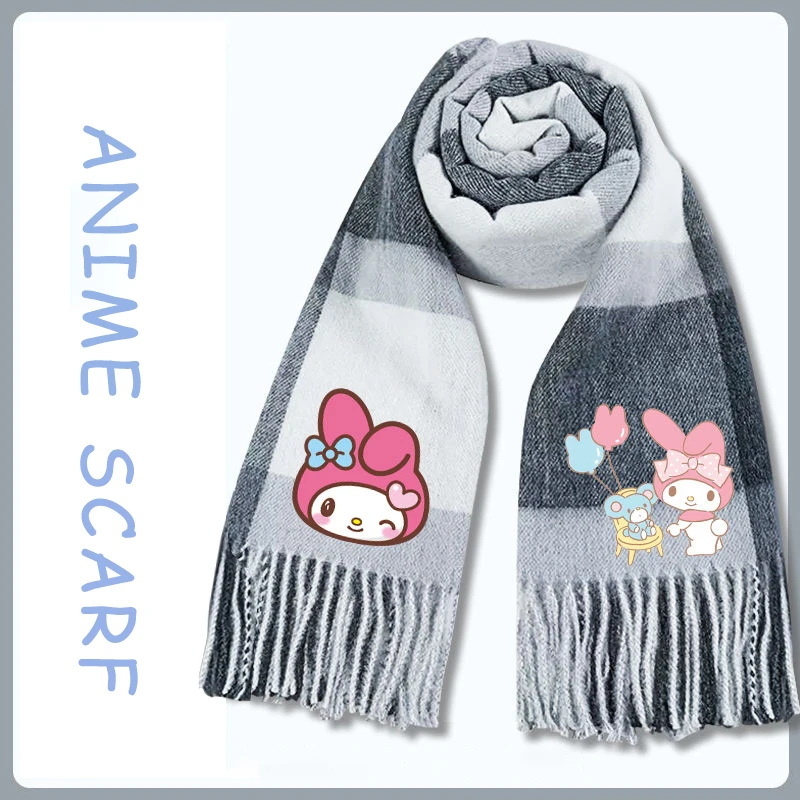 

Anime Melody Scarf Printing Fashion Winter Warm Scarf Knit Shawl Scarf Children Neck Collar Accessories Gift