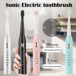 Ultrasonic Sonic Electric Toothbrush For Adult Rechargeable Tooth Brushes Washable Electronic Whitening Teeth Brush Timer Brush