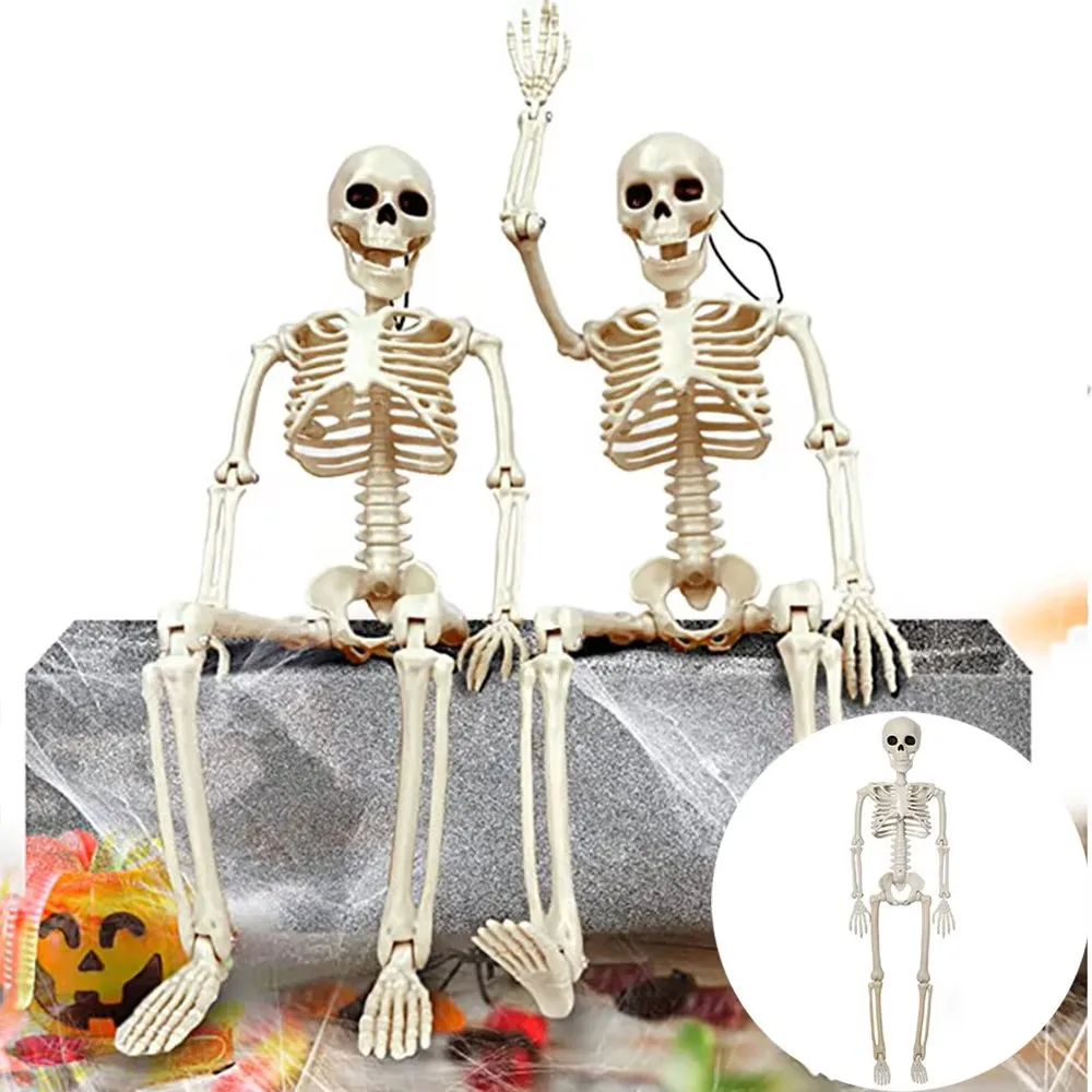 40cm Halloween decorations Human Shape Skeleton Posable Skeleton Human Shape Bones Halloween Herror Decorations Haunted House Horror Props