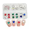 6 Grids Nail Rhinestones Saturn Planet Cross Nail Charms Jewelry Luxe Nail Parts Diamond Crystal Nail Art Decoration Accessories 3