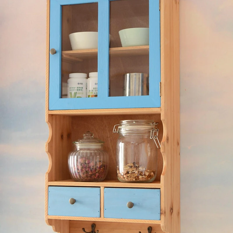 

dining cabinet wall mounted storage cabinet, kitchen and room solid wood rack, living balcony decoration