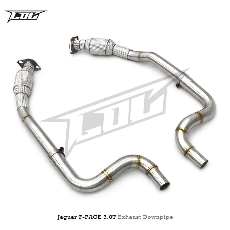 Head Section High flow Pipes branch downpipe Exhaust Pipe with catalyst For Jaguar F-PACE 3.0T 2014-