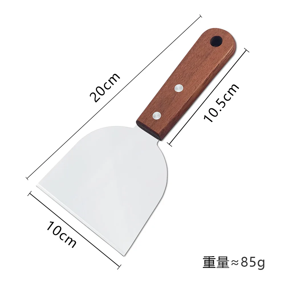 2PCS Stainless Steel Cutter Spatula Potato knife Steak Shovel Salad Scraper Chopper Pizza Cake BBQ Teppanyaki Baking Tool