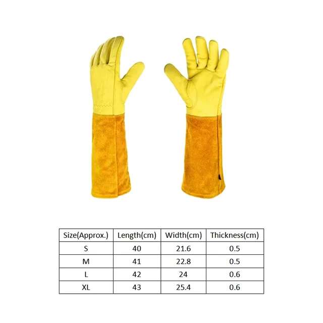 Rose Pruning Gloves for Men and Women Long Thorn Proof Gardening Gloves Breathable Leather Best Garden Gift 6