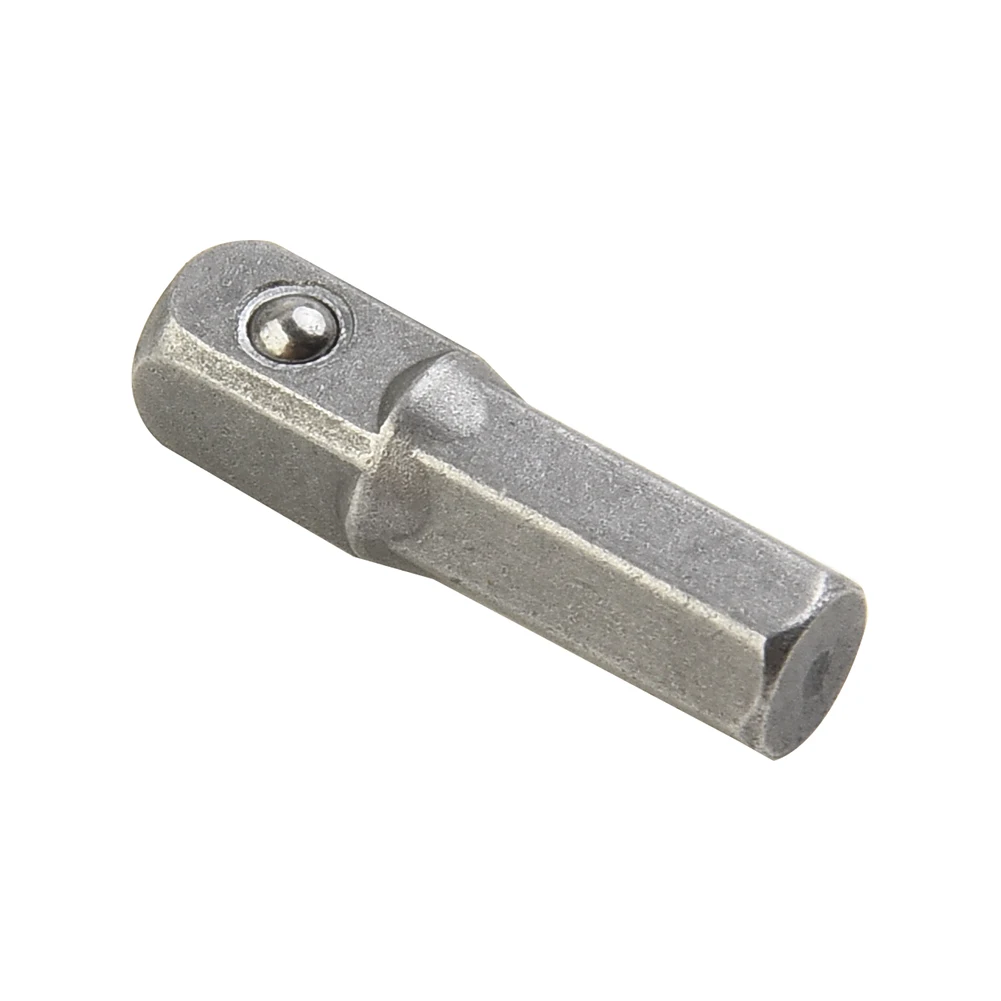 Socket Adapter Converter Impact Drill Socket 1/4 Hex Shank To Square Driver Tool 25mm Quick Change Hand Tool Accessories 2pcs