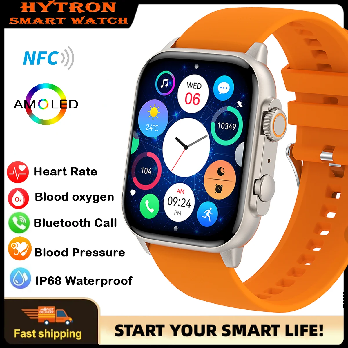 2024 Ultimo Smartwatch Men Real Aomled Screen Bluetooth Call Nfc Access Control Sport Fitness Calorie Tracker Orologio Intelligente Da Donna