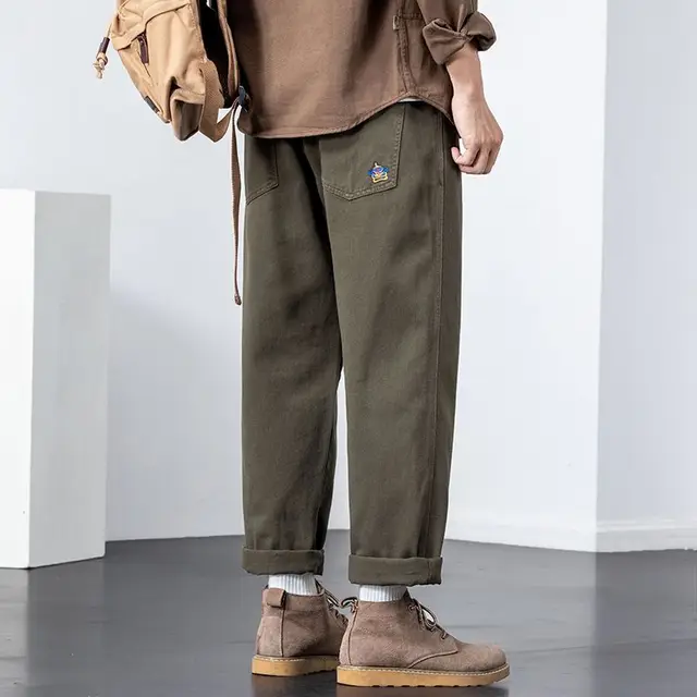 kargo cotton pants men summer