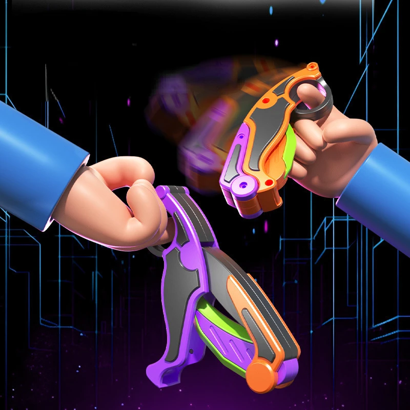 3D Printed Gravity Claw Knife Toy Stress Relief Butterfly Fidget Hand Gripper Sensory Toys Luminous decompress push card gifts 5