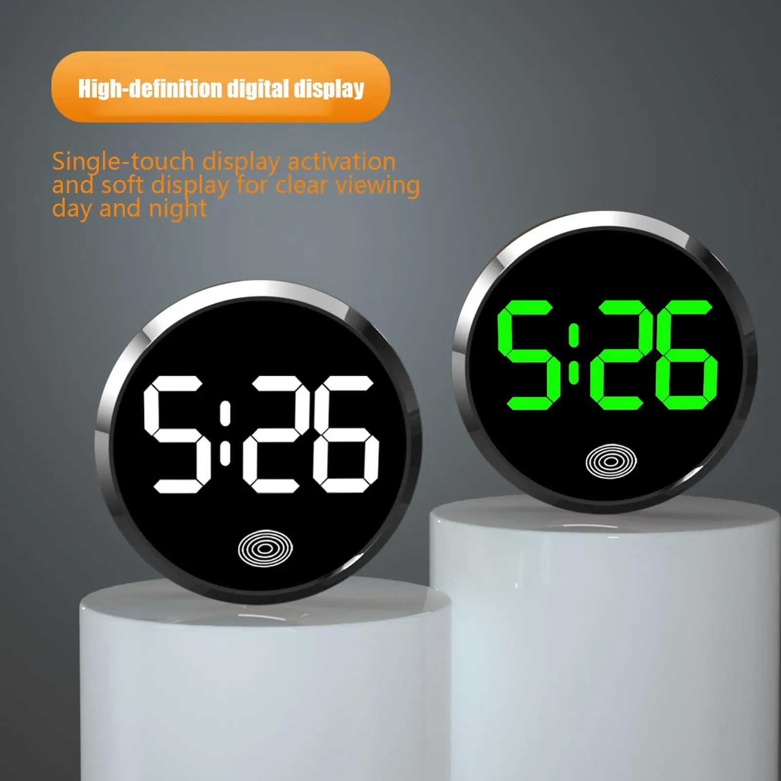 Orologio da cruscotto con controllo touch a LED per auto alla moda con luce display a LED per frigorifero, veicolo da viaggio in classe RV - immagine 5
