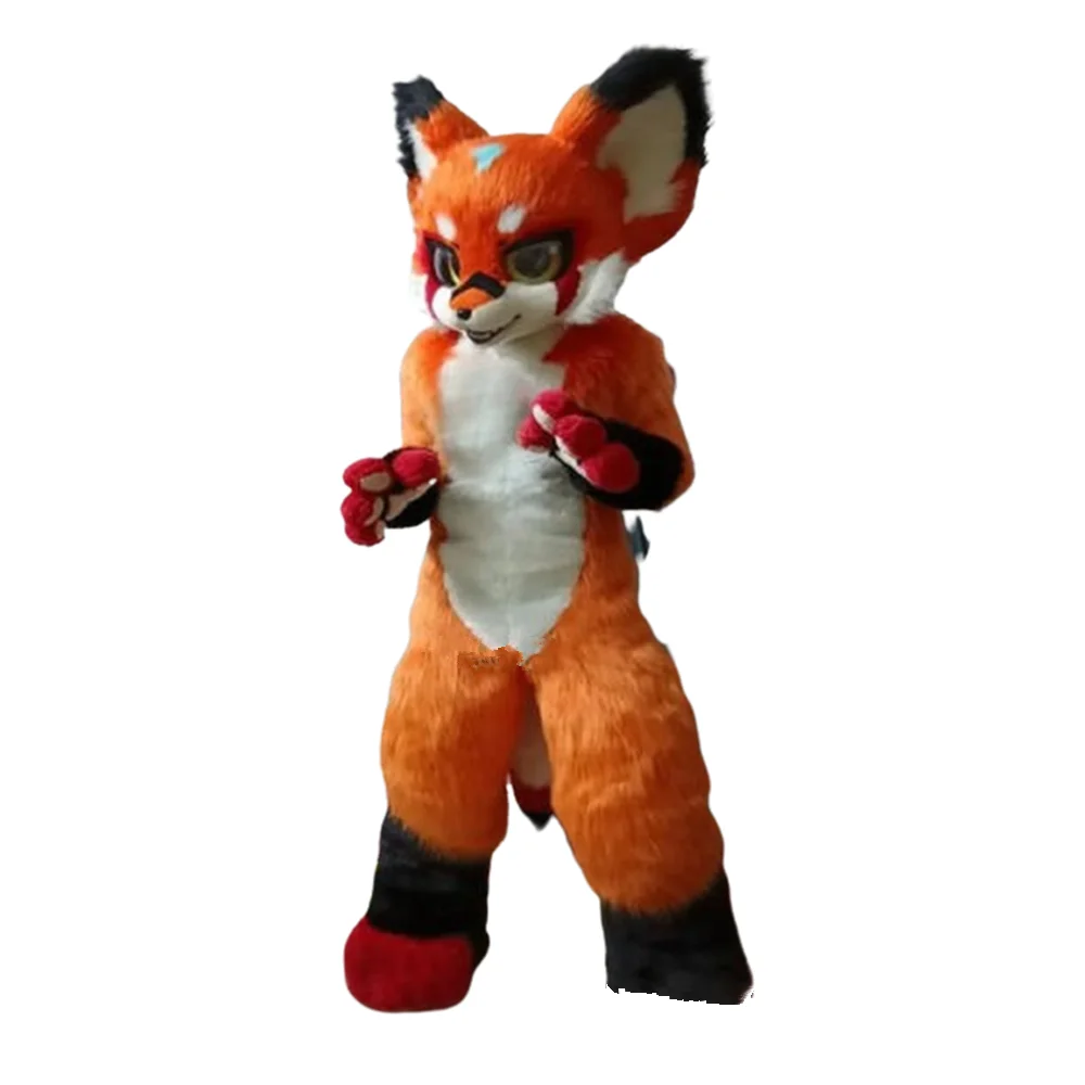 Vestito lungo da parata natalizia di Fursuit del partito del costume della  mascotte del leone della pelliccia Vestito adulto furry del fumetto227B