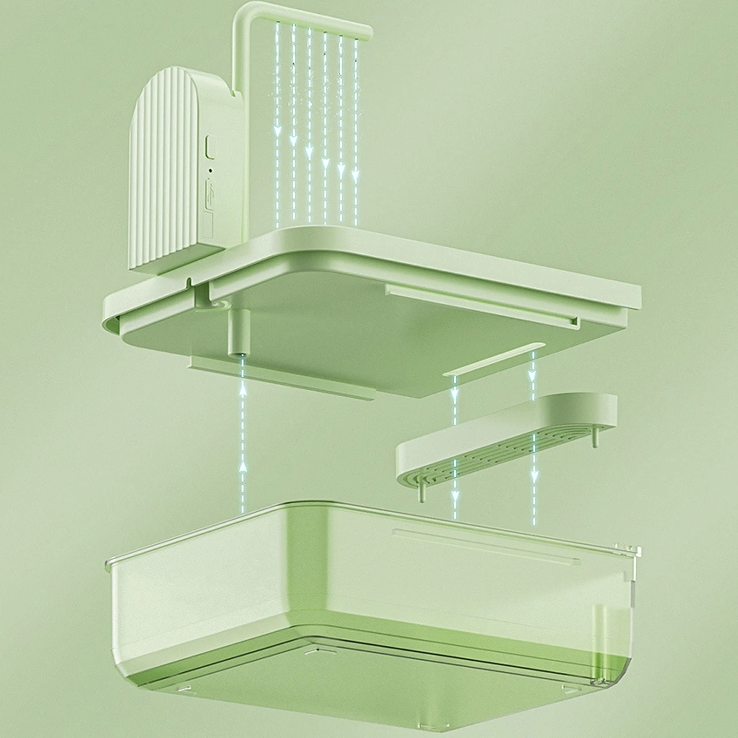 Smart Sensor Automatic Shower Box for Bird USB Electric Model Bird Bathtub with Screw Hooks Clear Parrot Bathtub Hanging Bathtub