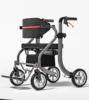 Handicapped Scooter for Elderly Rehabilitation Walking Aid Walker Rollator with Shopping Trolley 5