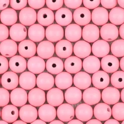 Vibrant 20mm Round Wooden Beads for Handmade Jewelry and DIY Crafts (Pink)