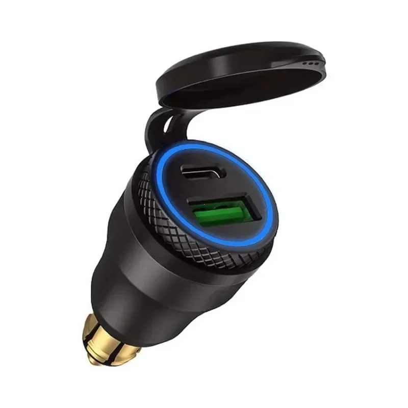 Chargeur étanche pour moto 30W QC3.0 USB type C PD, adaptateur d'alimentation Hella DIN, prise de courant rapide pour BMW Ducati Triumph