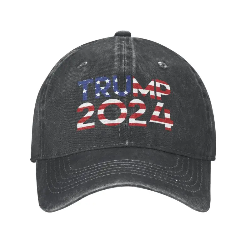 

Classic Unisex Cotton Trump 2024 MAGA Baseball Cap Adult USA Flag Adjustable Dad Hat for Men Women Sports