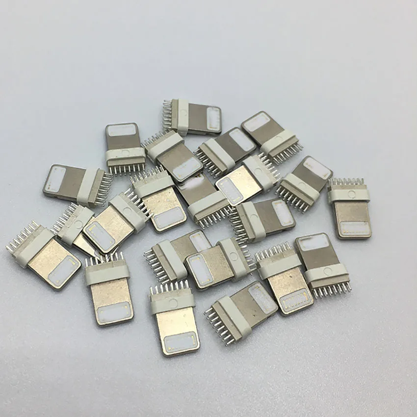 50-100PCS Lightning Dock USB Plug Male Connector Welding Data OTG line interface DIY Data Cable For iPhone