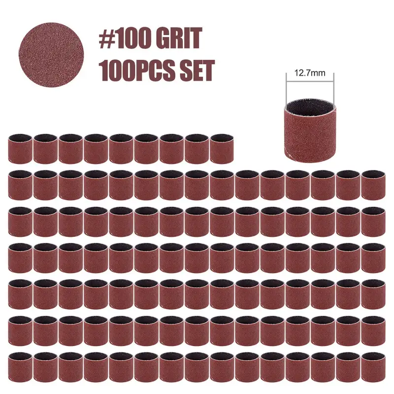 CMCP Sanding Drum Set Grit #80 #100 #120 Dremel With Sanding Mandrels Sanding Bands For Dremel Rotary Tools Abrasive Tools - Image 29