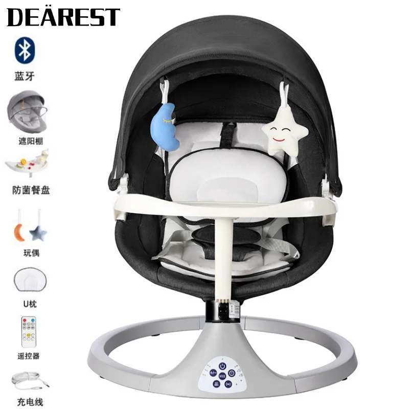 

2023 New Baby Electric Rocking Chair Newborns Smart Baby Swing Newborn Bluetooth Electric Baby Swings For 0-36 Months Infant