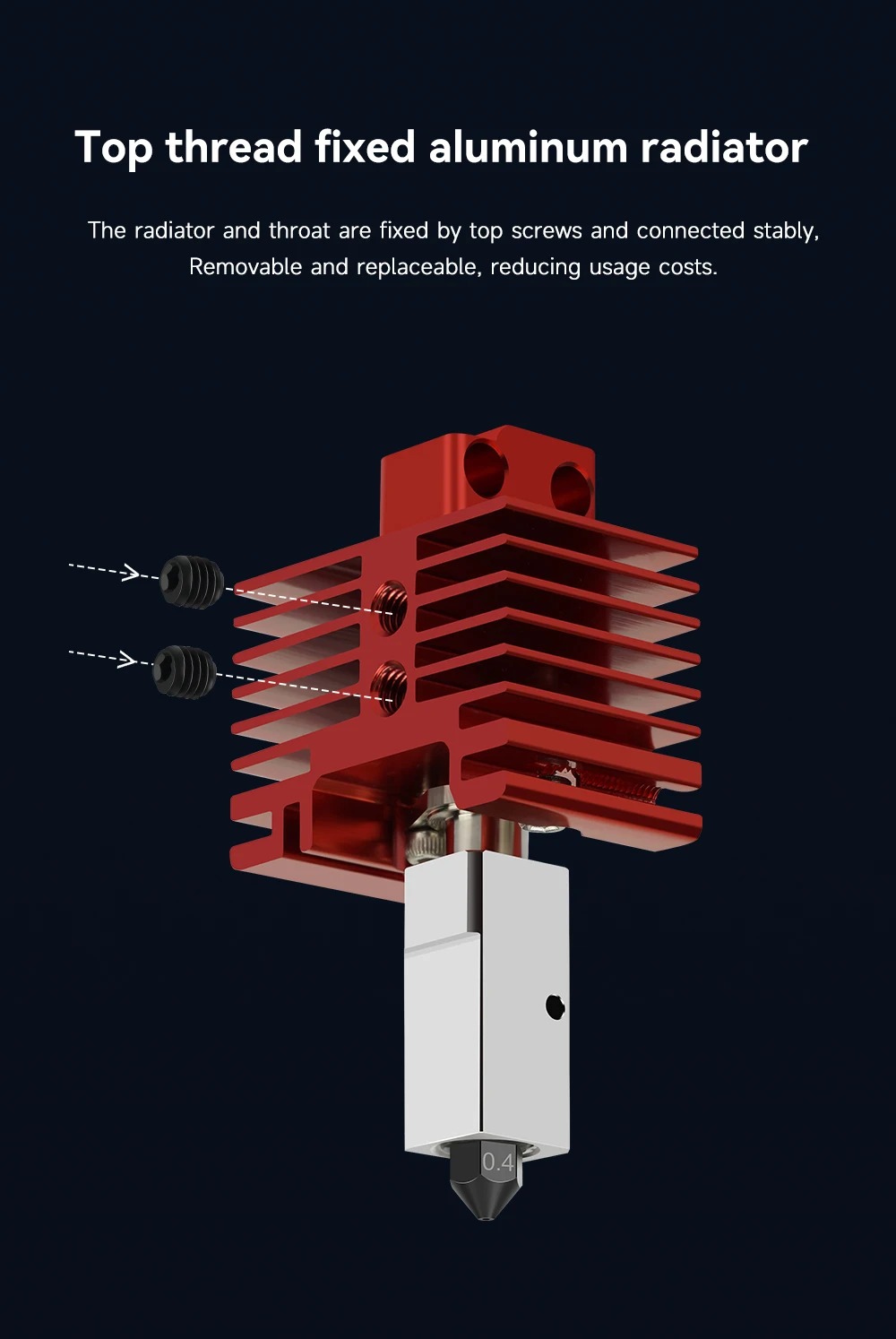 Hotend Bambu Lab p1p X1C P1S X1 V2.0 Upgrade Hot end Druckkopf 3D druck teile für bambulab Mit Düse – Detail 9