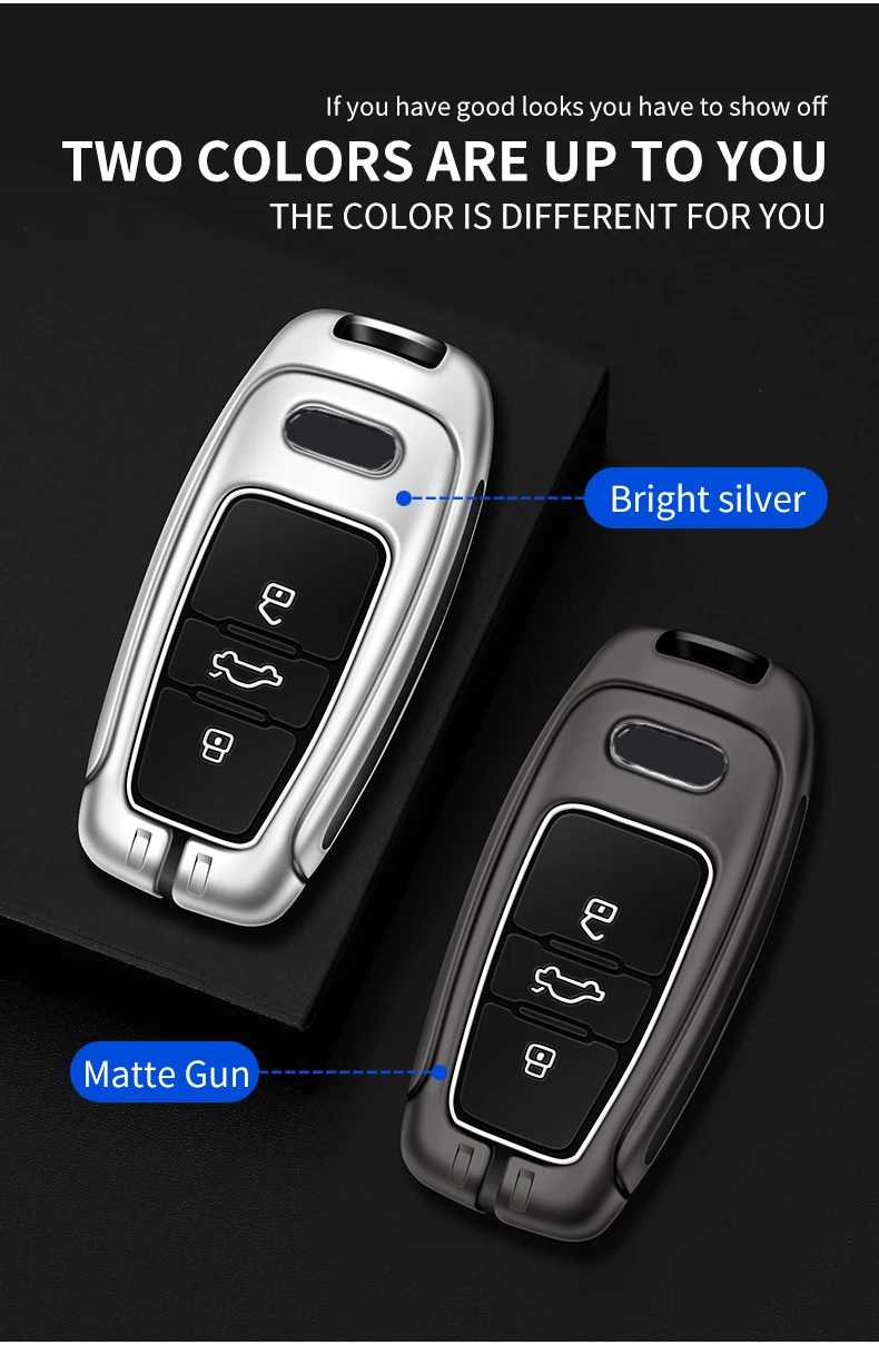 Custodia/cover per Chiave/telecomando in lega per Audi A1 A3 A4 A5 A6 A7 A8 Quattro Q3 Q5 Q7 2009-2015 accessori - S0c3d96aea5bd4a83b632bc42e79817b5E