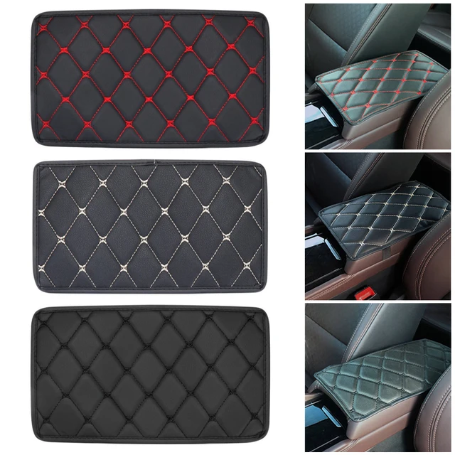Car Leather Armrest Mat Auto Armrests Storage Box Mat Dust-proof Cushion Cover Armrest Protector Waterproof Interior Accessories