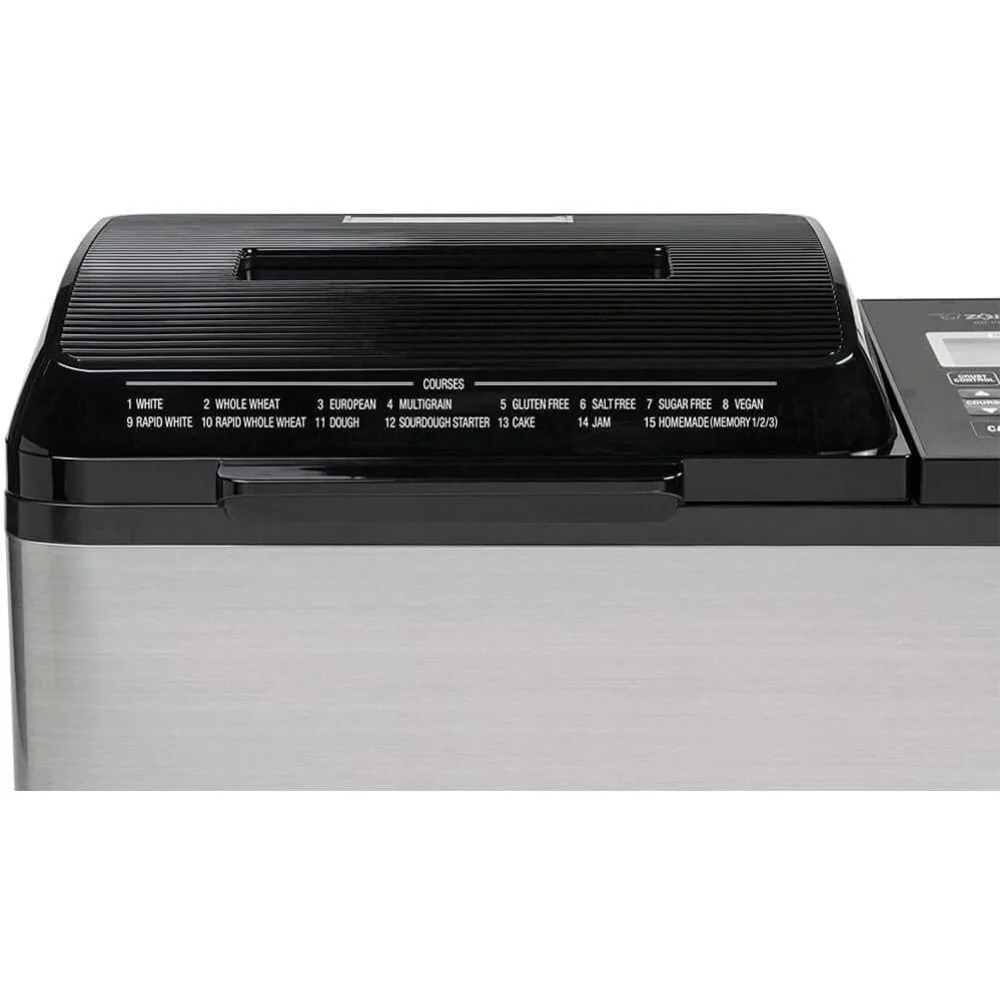 Breadmaker, 2 lb. loaf of bread, Stainless Steel/Black 4