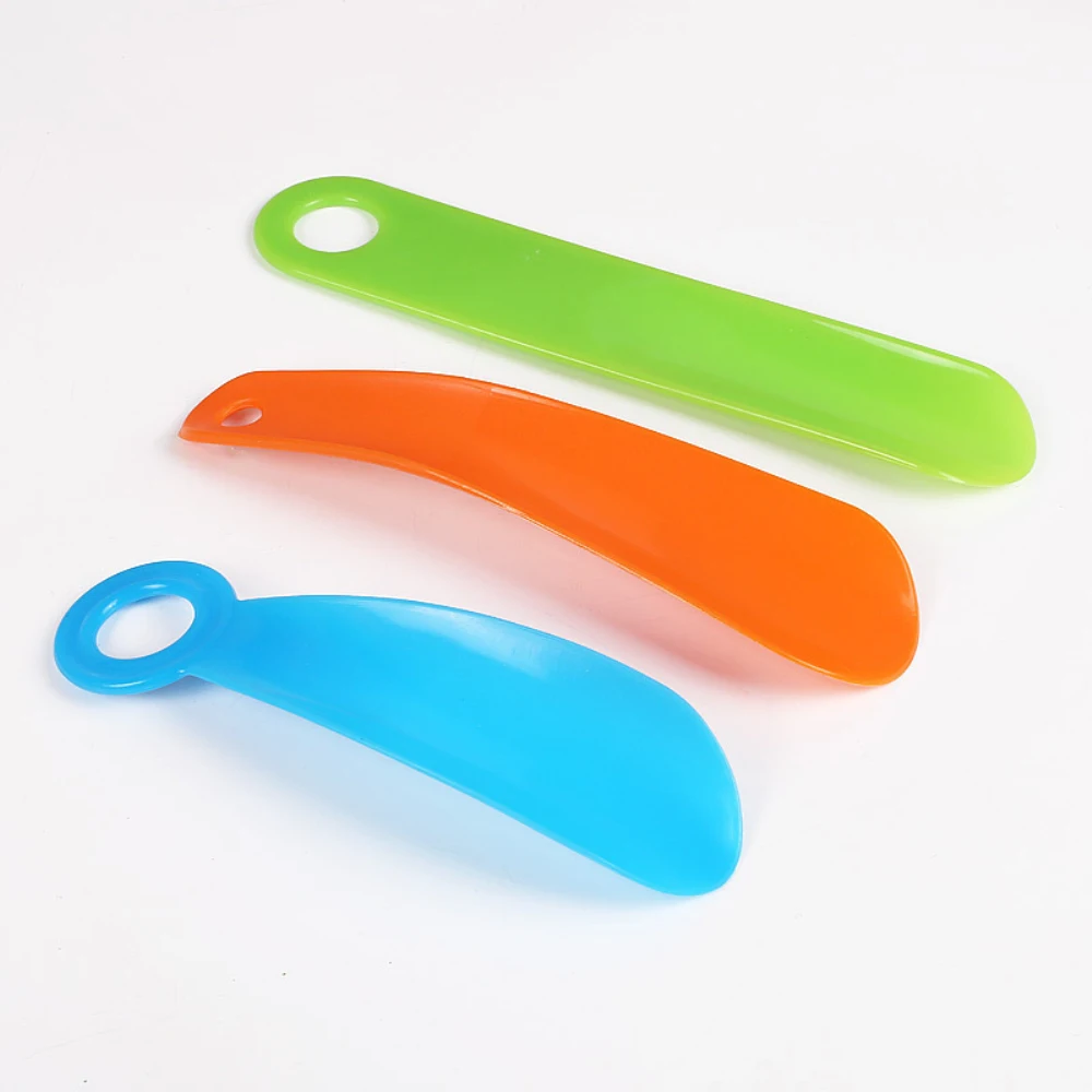 Shoe Horns Professional Black Plastick Shoe Horn Spoon Shape Shoehorn Shoe Lifter Flexible Sturdy Slip Portable Home Accessories 6