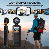 Portable 48MP HD Action Camera 180° Rotatable Night Vision Wearable Mini Camcorder for Outdoor Cycling Hiking Skiing Recording - Image 4