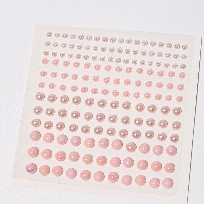 3D Eyes Face Makeup Temporary Tattoo Self Adhesive Beauty White Pearl Jewels Stickers Festival Body Art Decorations Nail Diamond 5