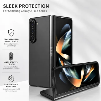 Hard Thin Phone Bag Folding Case for Samsung Galaxy Z Fold7 5G Fold 7 6 5 3 2 4 Fold6 Fold3 Fold4 Fold5 Fold2 Accessories 1