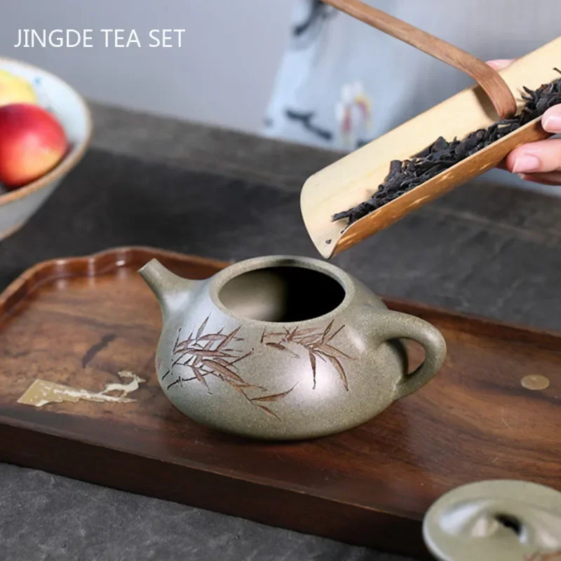 Household Stone Scoop Beauty Tea Maker Boutique Handmade Purple Clay Teapot Yixing Section Mud Filter Tea Pot Customized Teaware