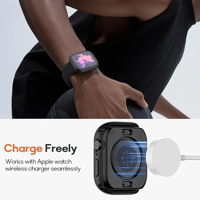 Universal 3-in-1 Waterproof Smartwatch Protective Case with 360° Coverage and PC Bumper